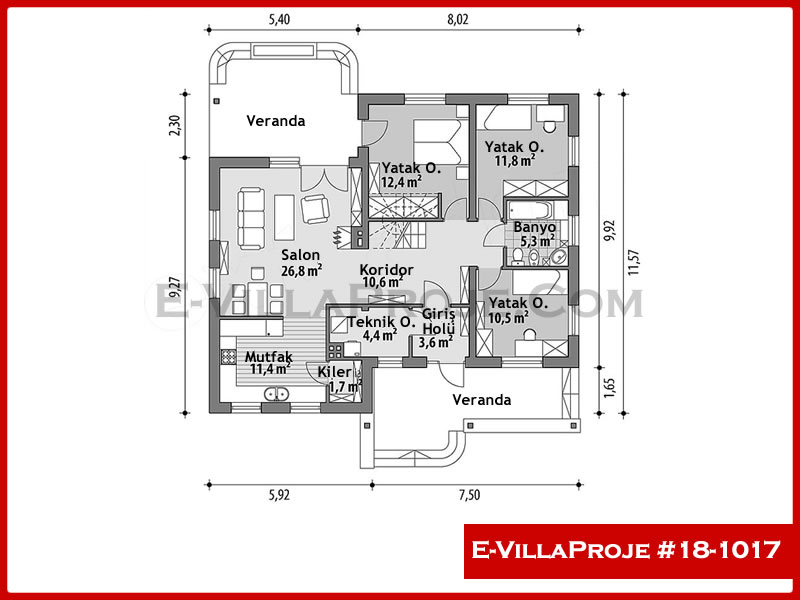 Gazbeton Çelik Ev 131 m² Tek Katlı (3+1) - Görsel 2
