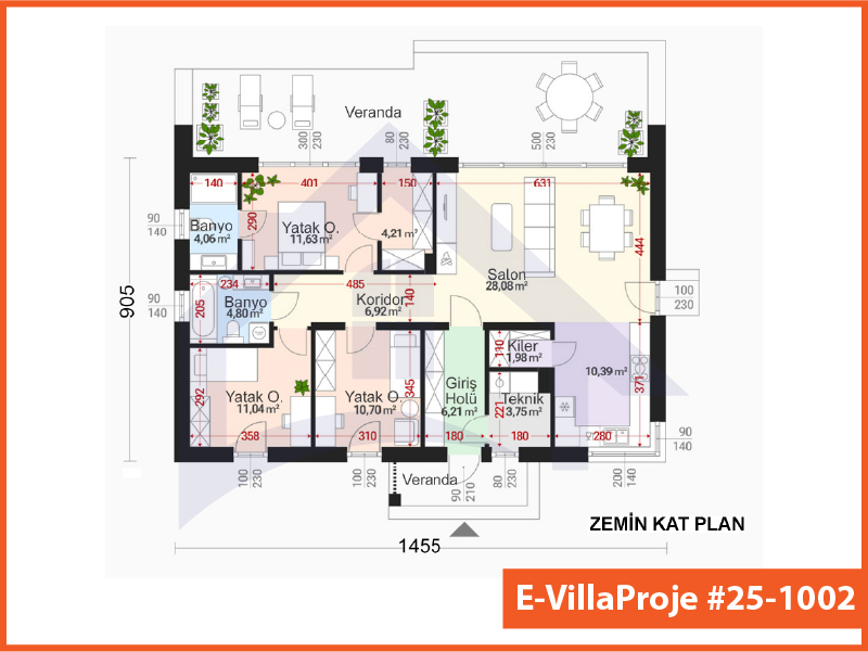 Gazbeton Çelik Ev 132 m² Tek Katlı (3+1) - Görsel 2