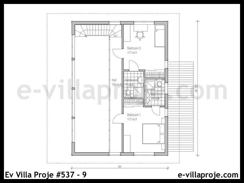 Gazbeton Çelik Ev 134 m² Dubleks (3+1) - Görsel 3