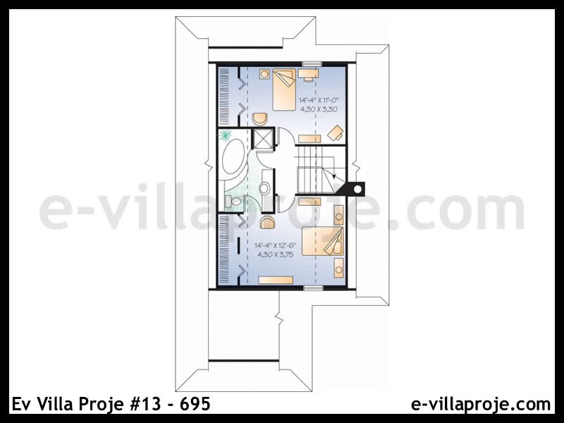 Gazbeton Çelik Ev 134 m² Dubleks (3+1) - Görsel 3