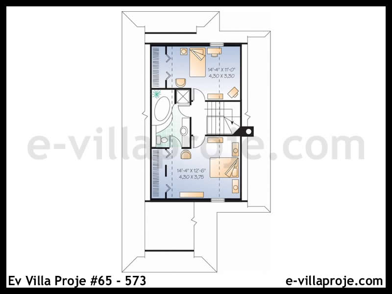 Gazbeton Çelik Ev 134 m² Dubleks (3+1) - Görsel 3