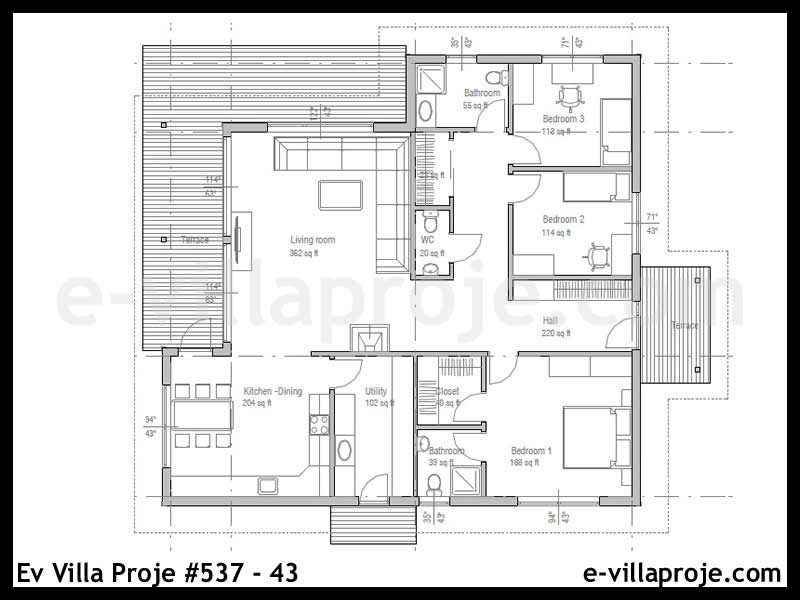 Gazbeton Çelik Ev 134 m² Tek Katlı (3+1) - Görsel 2