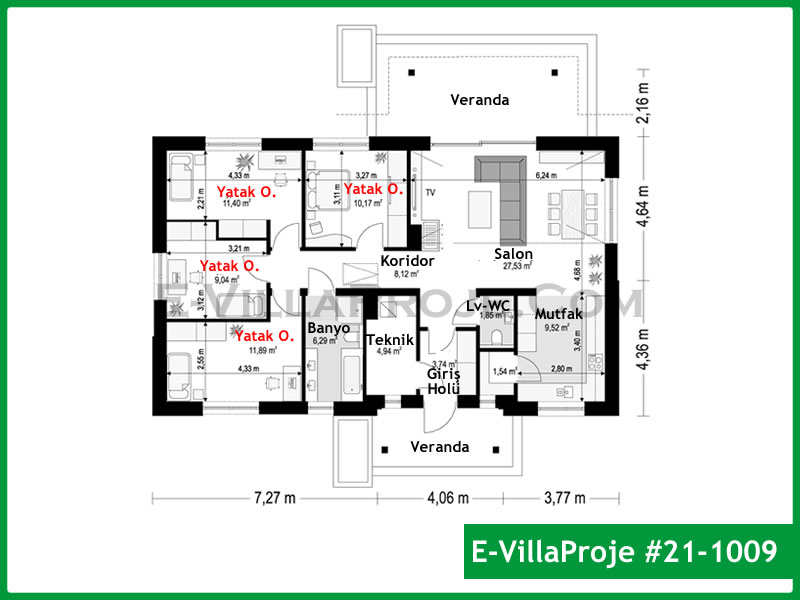 Gazbeton Çelik Ev 135 m² Tek Katlı (3+1) - Görsel 2