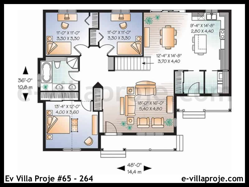 Gazbeton Çelik Ev 135 m² Tek Katlı (3+1) - Görsel 2