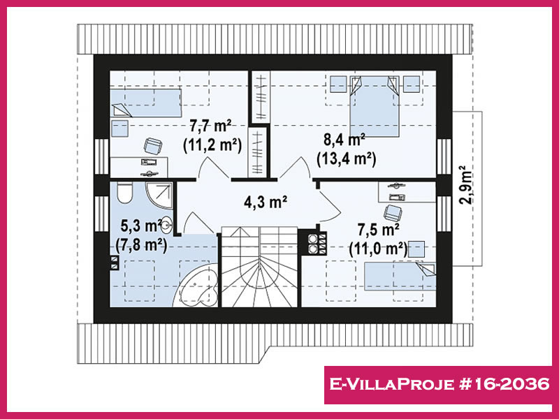 Gazbeton Çelik Ev 136 m² Dubleks (3+1) - Görsel 3