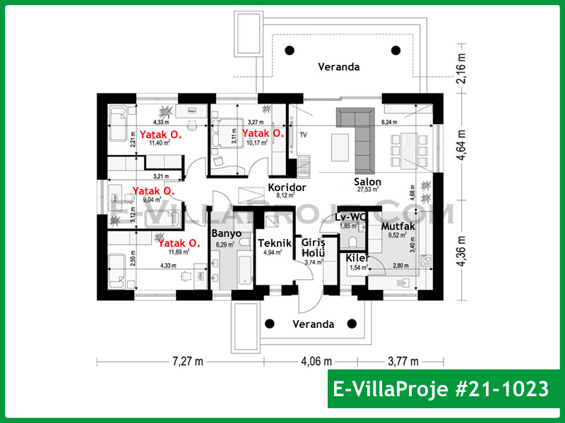 Gazbeton Çelik Ev 136 m² Tek Katlı (3+1) - Görsel 2