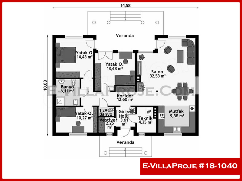 Gazbeton Çelik Ev 137 m² Tek Katlı (3+1) - Görsel 2