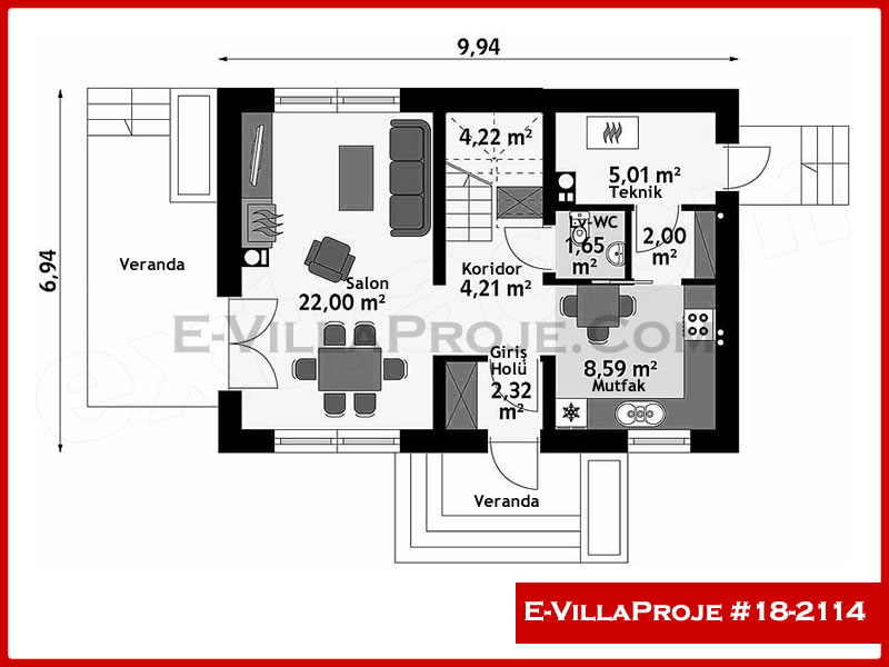 Gazbeton Çelik Ev 138 m² Dubleks (3+1) - Görsel 2