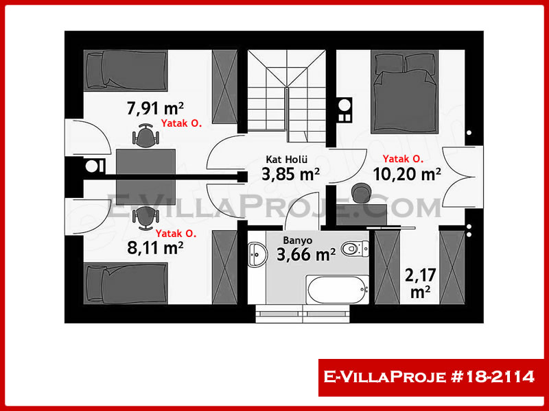 Gazbeton Çelik Ev 138 m² Dubleks (3+1) - Görsel 3