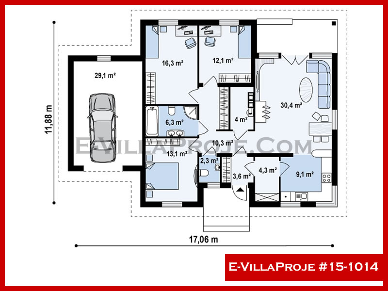 Gazbeton Çelik Ev 138 m² Tek Katlı (3+1) - Görsel 2