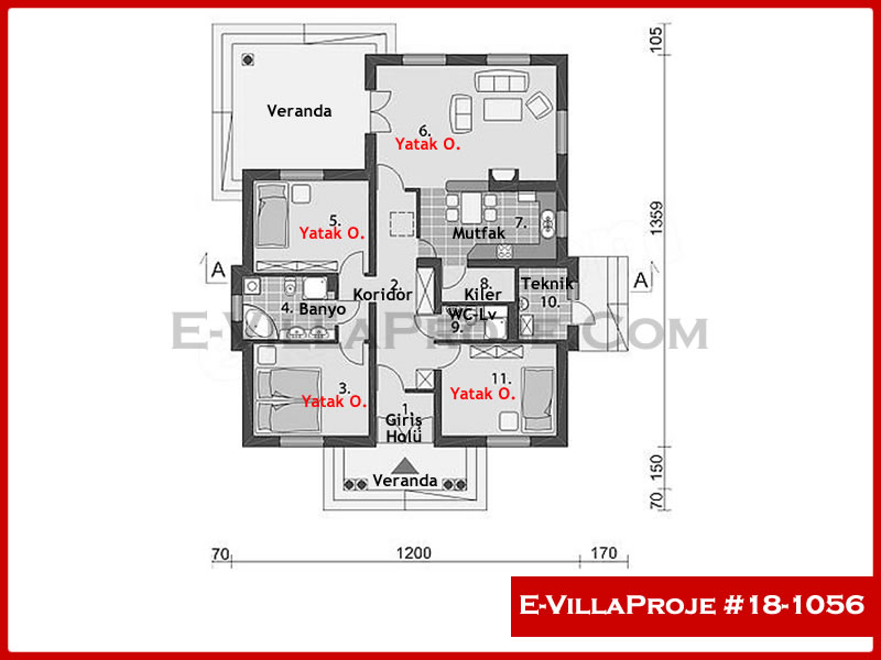 Gazbeton Çelik Ev 138 m² Tek Katlı (3+1) - Görsel 2