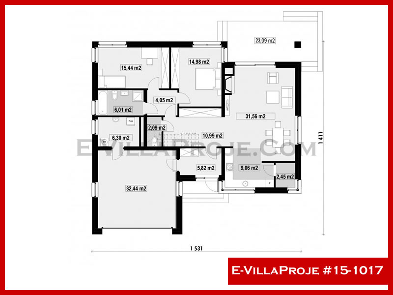 Gazbeton Çelik Ev 140 m² Tek Katlı (4+1) - Görsel 2