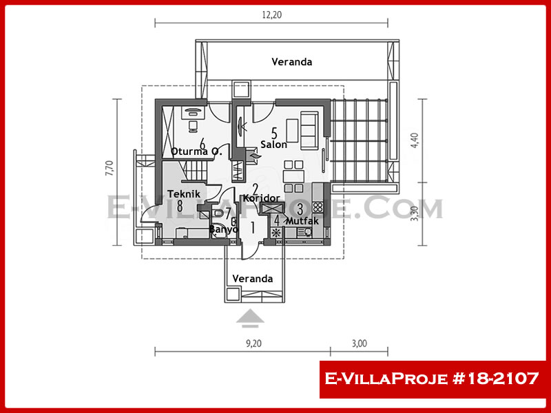 Gazbeton Çelik Ev 142 m² Dubleks (4+1) - Görsel 2