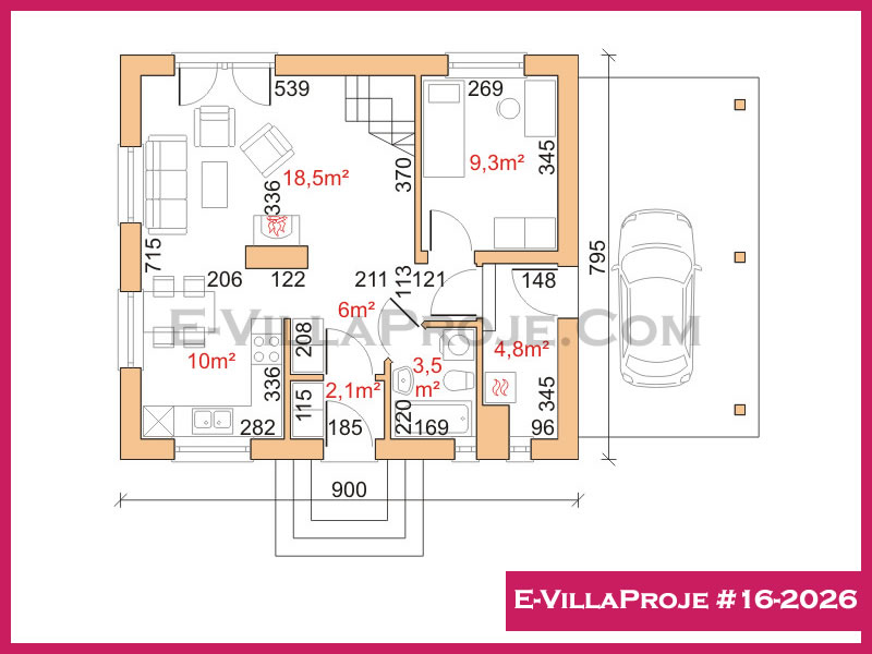 Gazbeton Çelik Ev 143 m² Dubleks (4+1) - Görsel 2