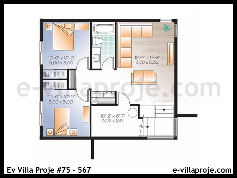 Gazbeton Çelik Ev 143 m² Dubleks (4+1) - Görsel 3