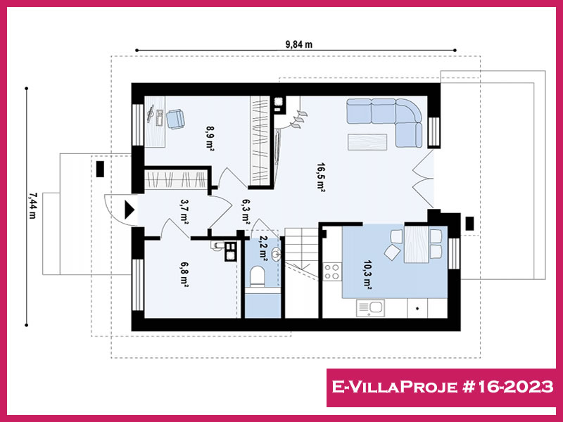 Gazbeton Çelik Ev 143 m² Dubleks (4+1) - Görsel 2