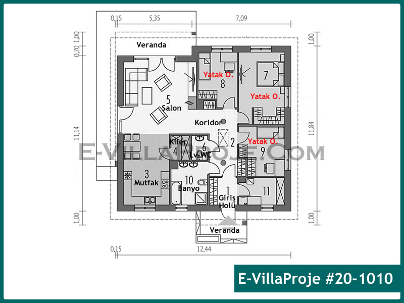 Gazbeton Çelik Ev 143 m² Tek Katlı (4+1) - Görsel 2