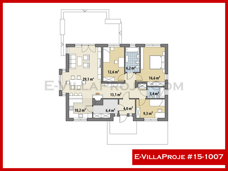 Gazbeton Çelik Ev 144 m² Tek Katlı (4+1) - Görsel 2