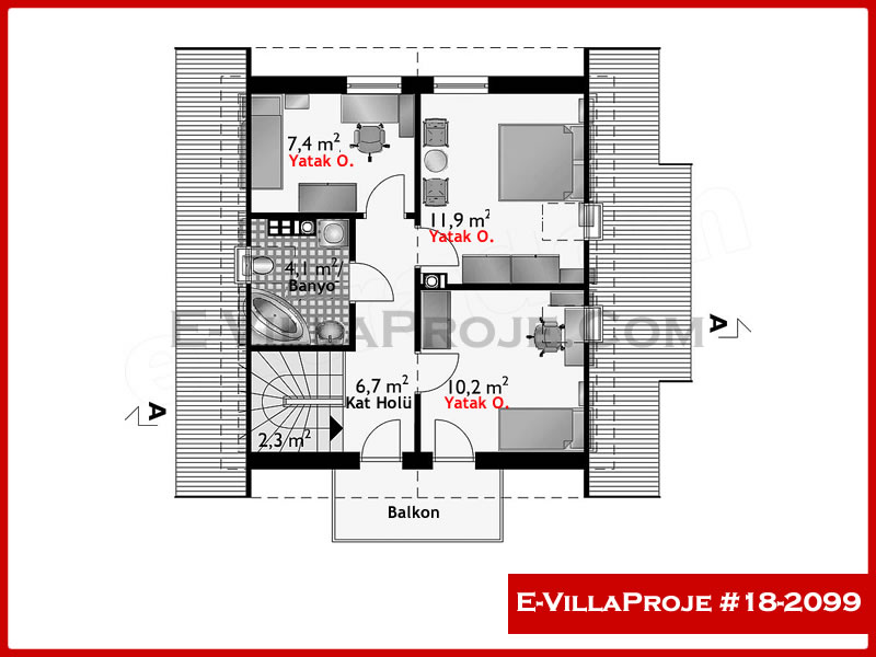 Gazbeton Çelik Ev 145 m² Dubleks (4+1) - Görsel 3