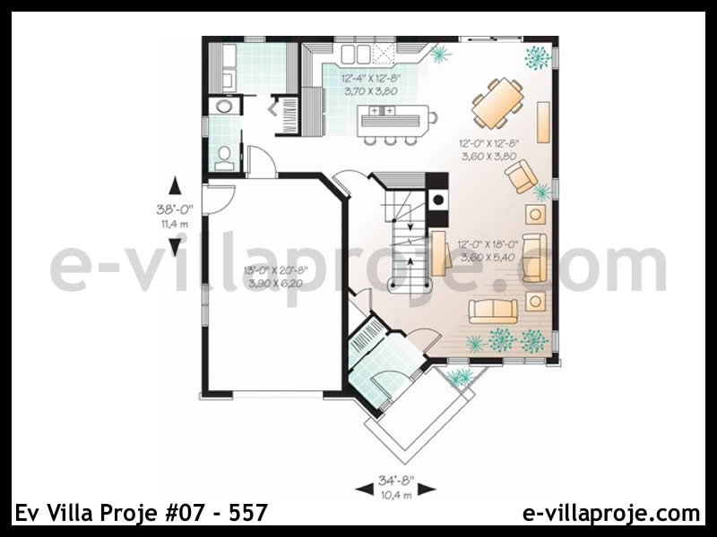 Gazbeton Çelik Ev 145 m² Dubleks (4+1) - Görsel 2
