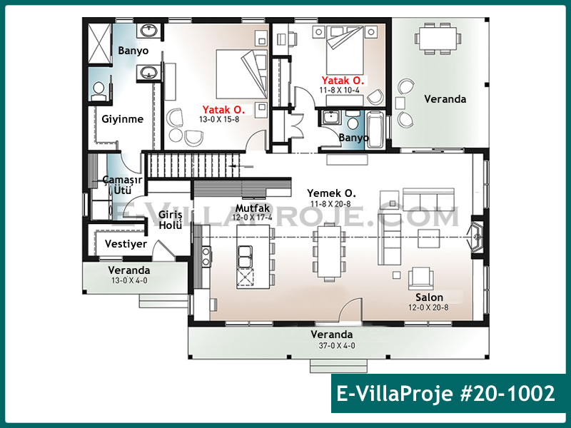 Gazbeton Çelik Ev 145 m² Tek Katlı (4+1) - Görsel 2