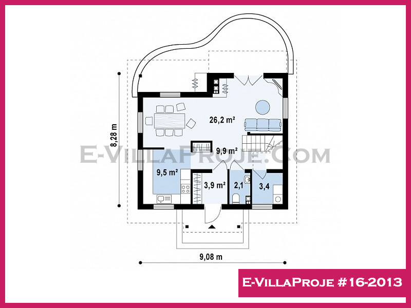 Gazbeton Çelik Ev 146 m² Dubleks (4+1) - Görsel 2