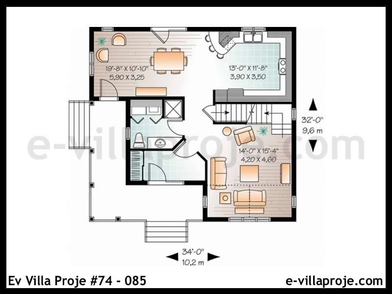 Gazbeton Çelik Ev 146 m² Dubleks (4+1) - Görsel 2