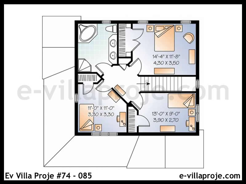 Gazbeton Çelik Ev 146 m² Dubleks (4+1) - Görsel 3