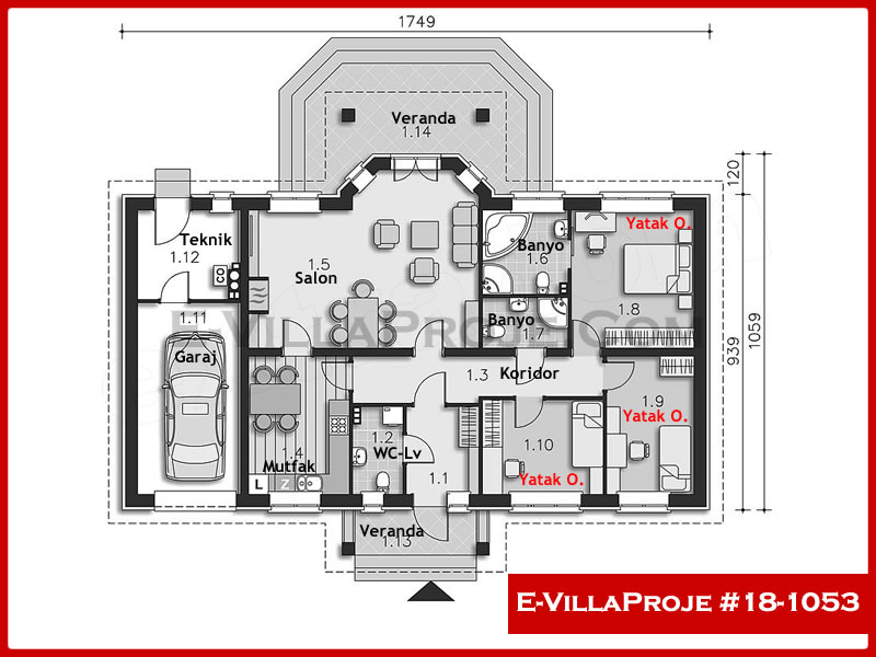 Gazbeton Çelik Ev 147 m² Tek Katlı (4+1) - Görsel 2