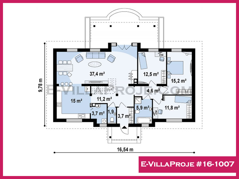 Gazbeton Çelik Ev 148 m² Tek Katlı (4+1) - Görsel 2