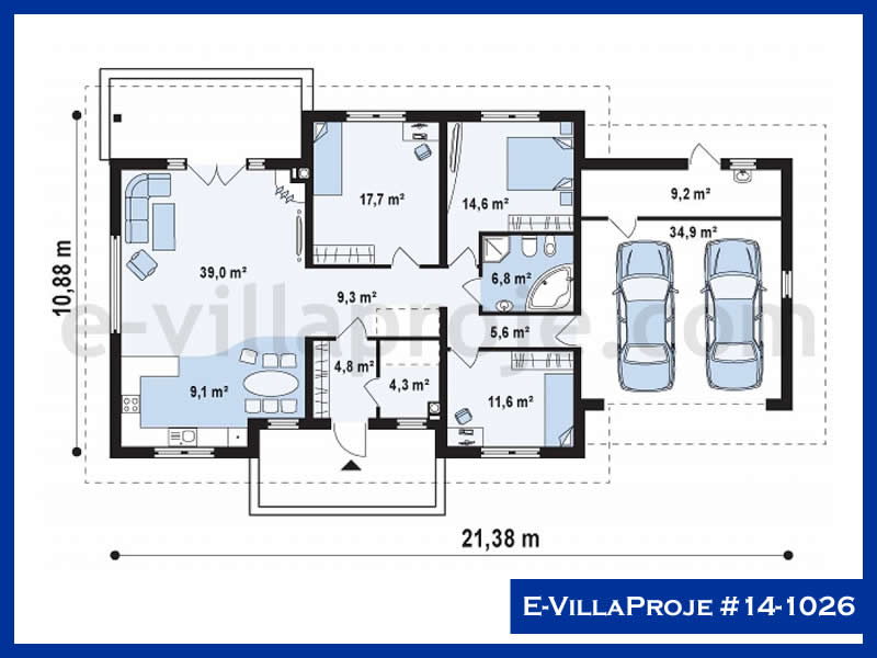 Gazbeton Çelik Ev 148 m² Tek Katlı (4+1) - Görsel 2