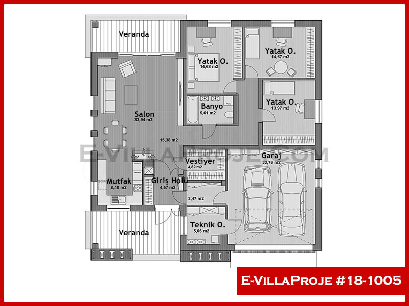Gazbeton Çelik Ev 149 m² Tek Katlı (4+1) - Görsel 2