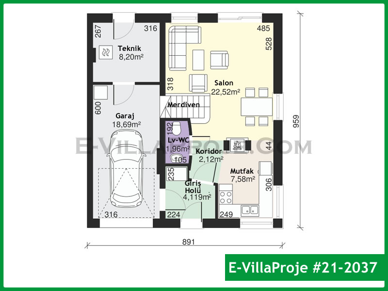Gazbeton Çelik Ev 150 m² Dubleks (4+1) - Görsel 2
