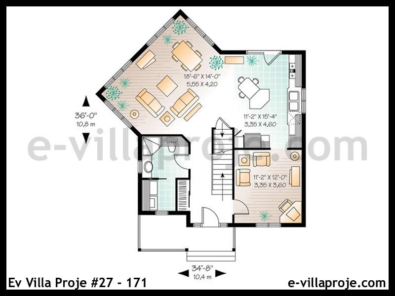 Gazbeton Çelik Ev 150 m² Dubleks (4+1) - Görsel 2