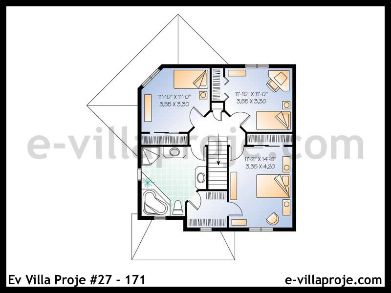 Gazbeton Çelik Ev 150 m² Dubleks (4+1) - Görsel 3