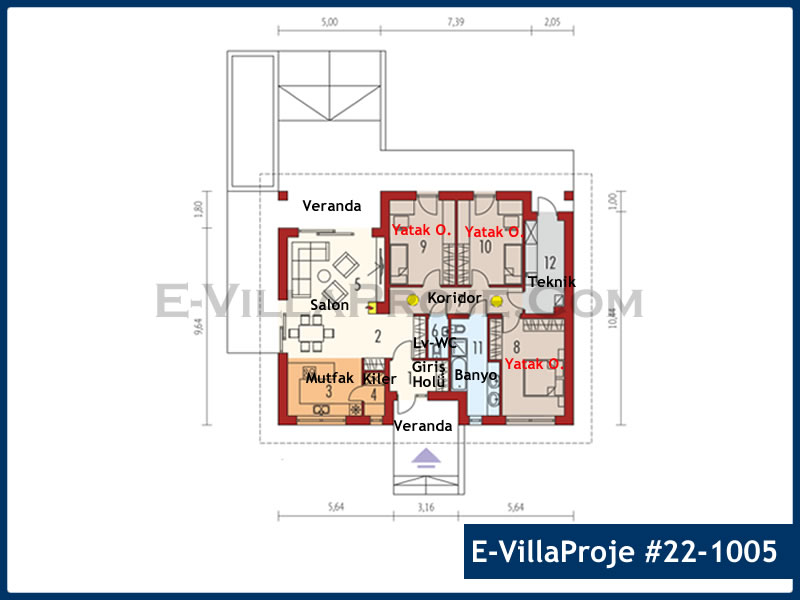 Gazbeton Çelik Ev 151 m² Tek Katlı (4+1) - Görsel 2