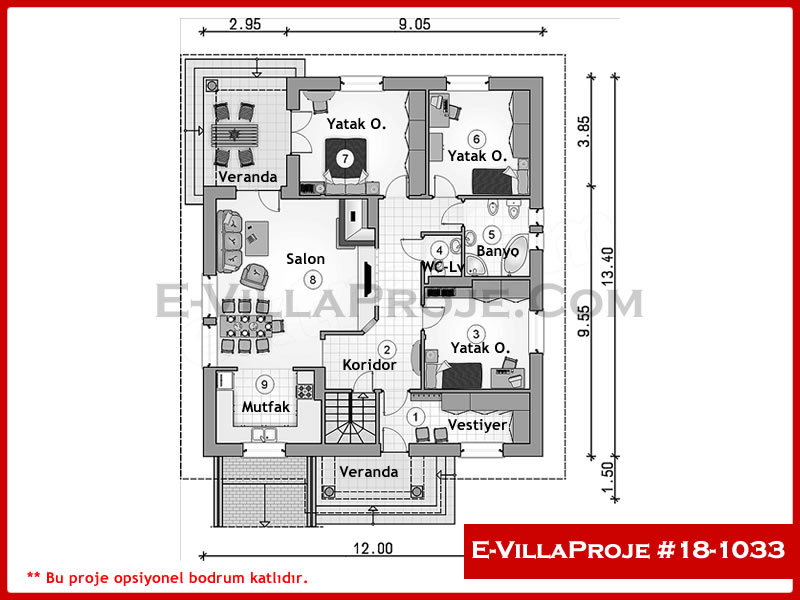 Gazbeton Çelik Ev 151 m² Tek Katlı (4+1) - Görsel 2