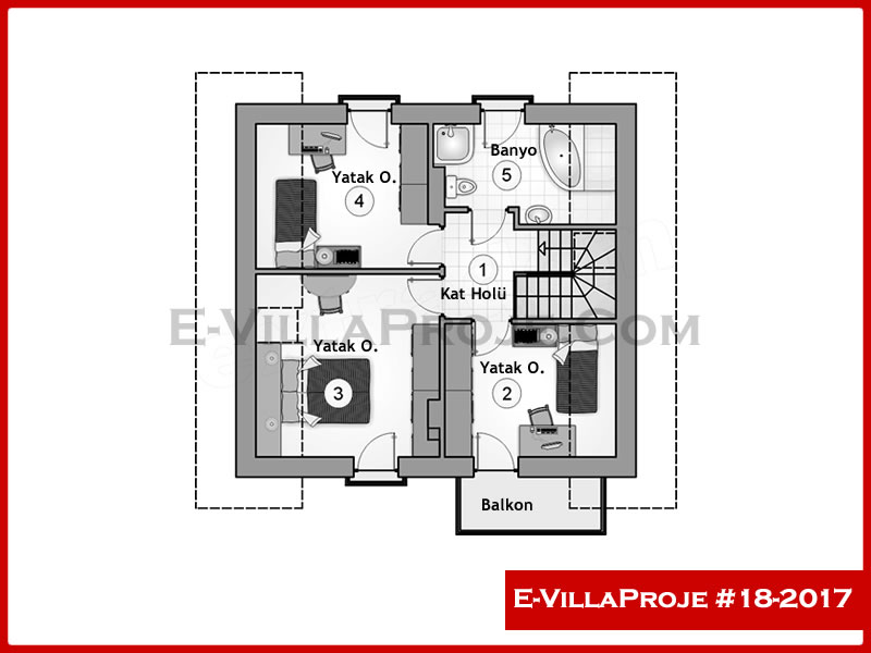 Gazbeton Çelik Ev 152 m² Dubleks (4+1) - Görsel 3