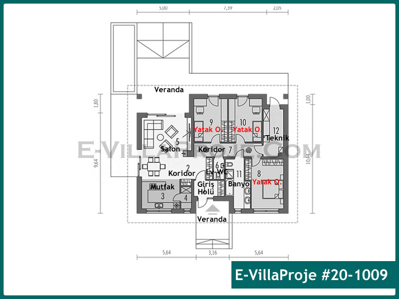Gazbeton Çelik Ev 152 m² Tek Katlı (4+1) - Görsel 2