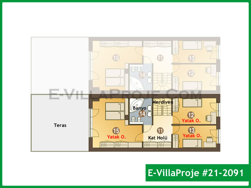 Gazbeton Çelik Ev 154 m² Dubleks (4+1) - Görsel 3