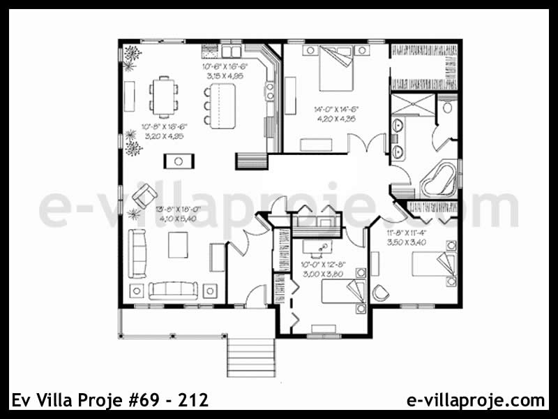 Gazbeton Çelik Ev 154 m² Tek Katlı (4+1) - Görsel 2