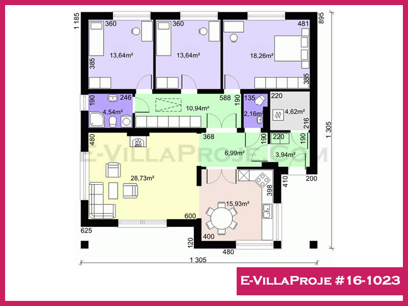 Gazbeton Çelik Ev 154 m² Tek Katlı (4+1) - Görsel 2