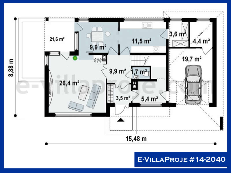 Gazbeton Çelik Ev 156 m² Dubleks (4+1) - Görsel 2