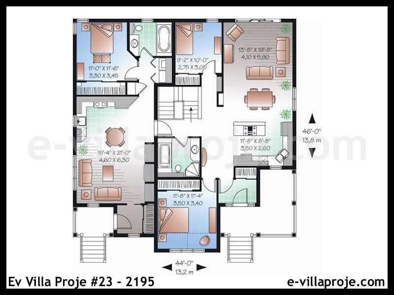 Gazbeton Çelik Ev 156 m² Tek Katlı (4+1) - Görsel 2