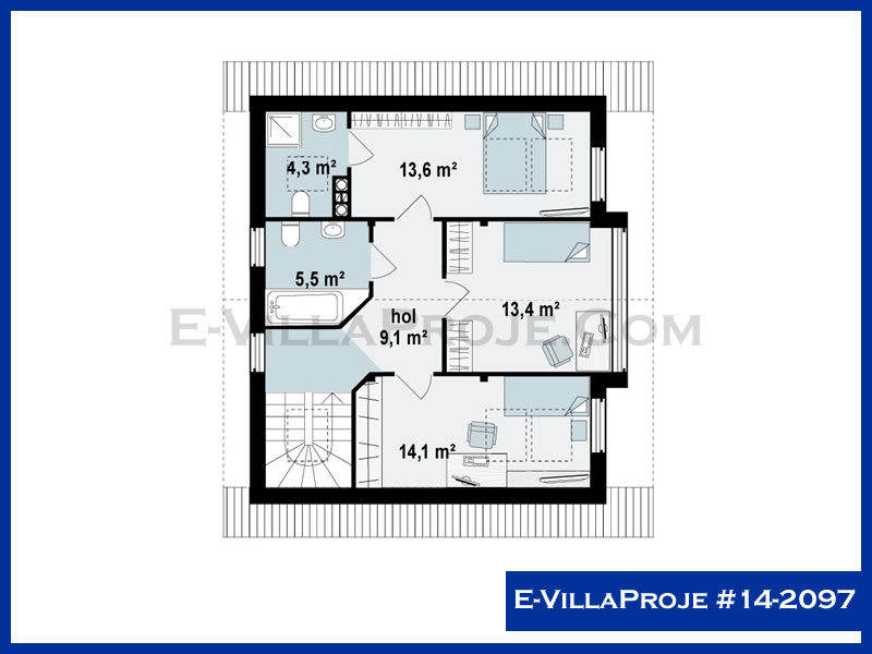 Gazbeton Çelik Ev 158 m² Dubleks (4+1) - Görsel 3