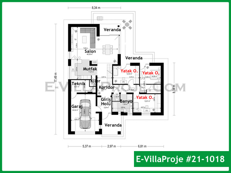 Gazbeton Çelik Ev 158 m² Tek Katlı (4+1) - Görsel 2