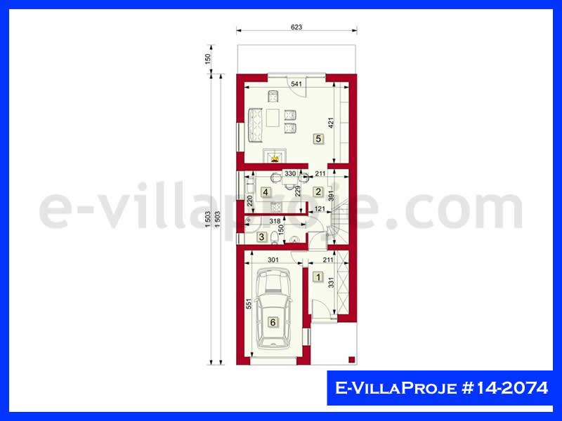 Gazbeton Çelik Ev 161 m² Dubleks (4+1) - Görsel 2