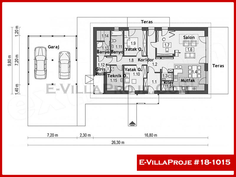 Gazbeton Çelik Ev 161 m² Tek Katlı (4+1) - Görsel 2