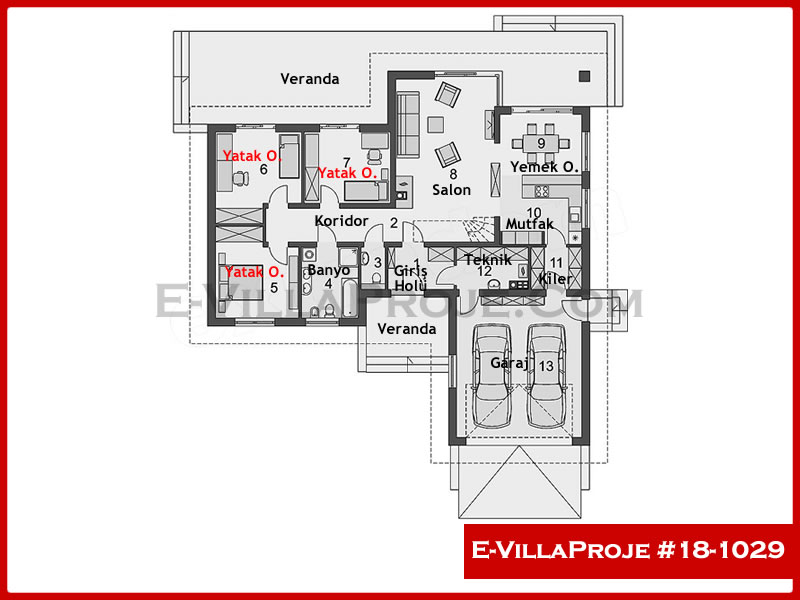 Gazbeton Çelik Ev 161 m² Tek Katlı (4+1) - Görsel 2