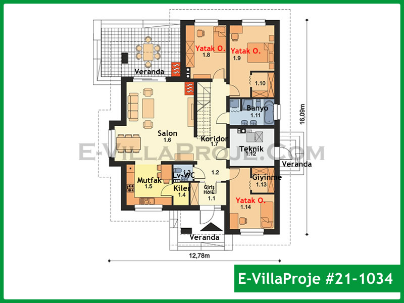 Gazbeton Çelik Ev 162 m² Tek Katlı (4+1) - Görsel 2